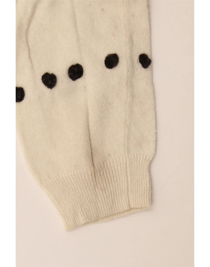 J. Crew Dame Boat Neck Jumper Sweater UK 10 Small Off White Viscose