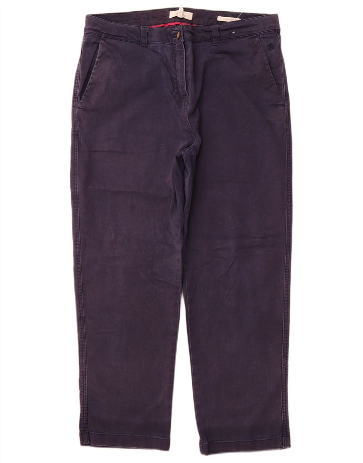 JOULES Dame Crop Chino Bukser UK 14 Medium W34 L24 Marineblå Bomuld