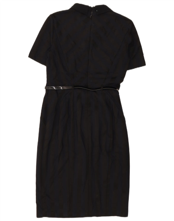 Marks & Spencer Womens Sheath Dress UK 12 Medium Navy Blue Colourblock