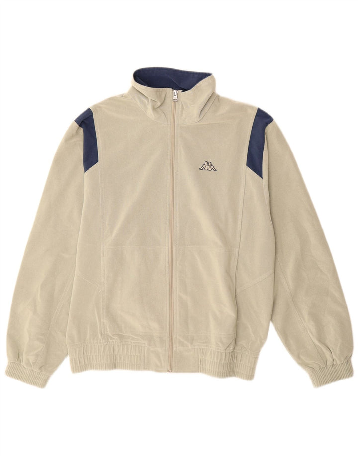 KAPPA Træningsdragt til mænd, topjakke, lille Beige Colourblock Polyester