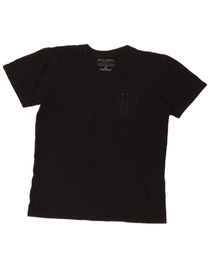 Billabong Herre Regular Fit Grafisk T-shirt Top Medium Sort Bomuld
