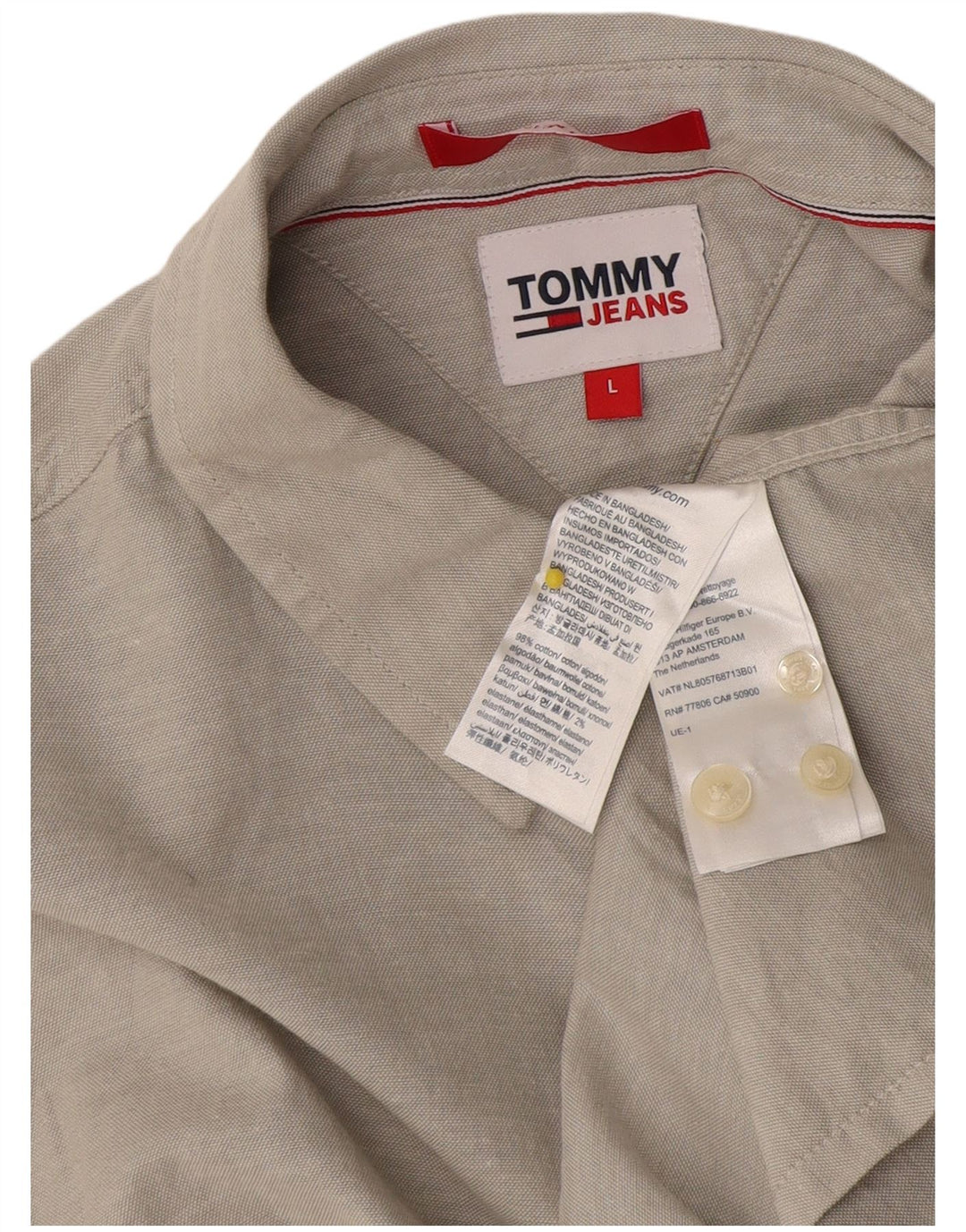 Tommy Hilfiger Herreskjorte Stor Grå Bomuld