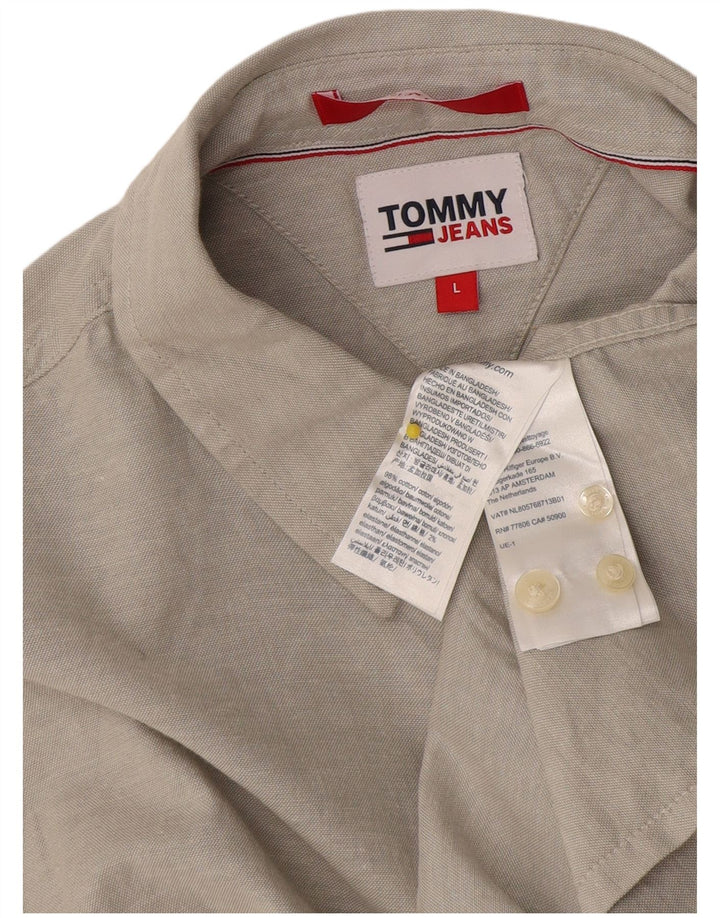 Tommy Hilfiger Herreskjorte Stor Grå Bomuld
