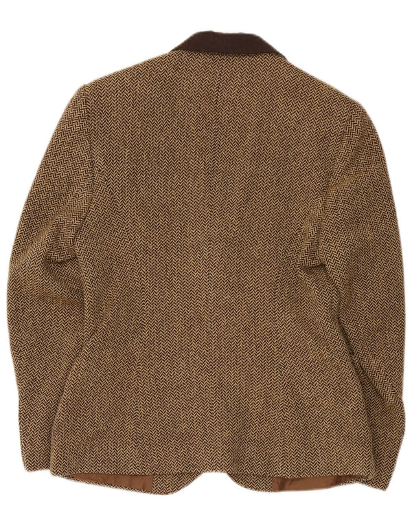 Ginalebole Dame 3 Button Blazer Jacket IT 44 Medium Brun Sildeben
