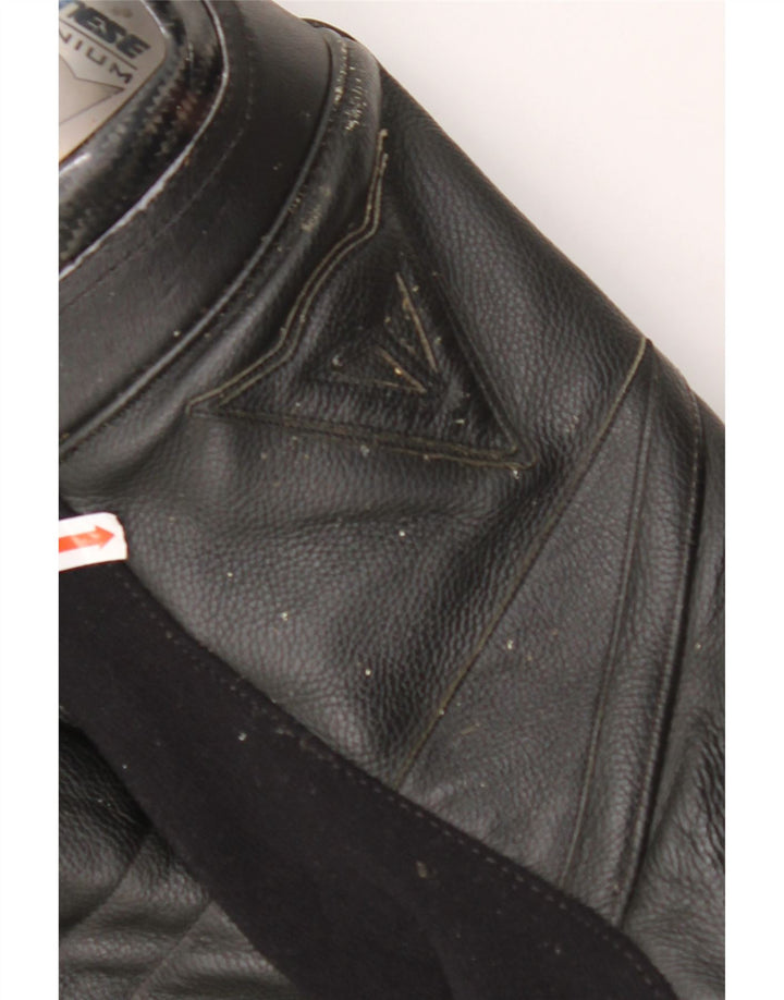 DAINESE Herre grafisk læder racerjakke IT 50 Stor sort læder