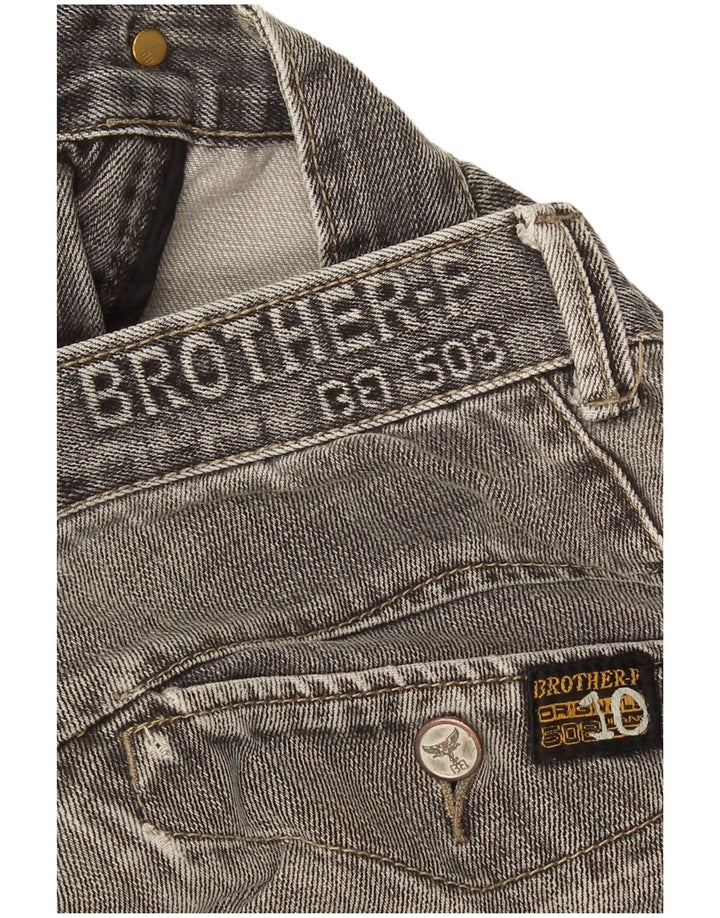 Vintage Straight Jeans til mænd W36 L34 Grå Bomuld