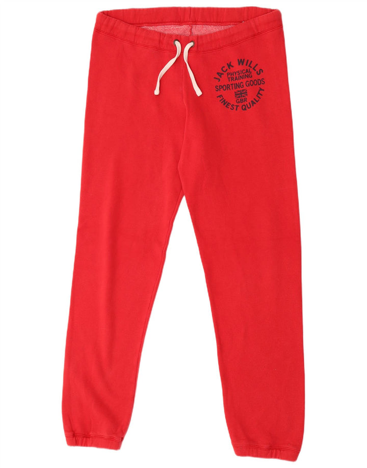 Jack Wills Grafisk træningsdragt til kvinder Joggers UK 12 Medium Red
