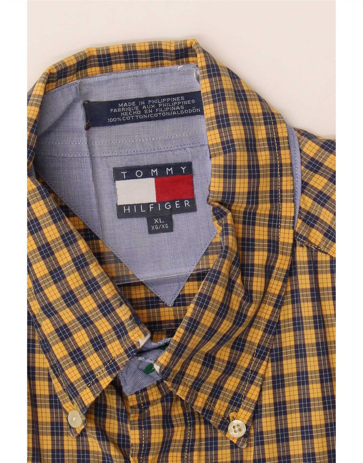Tommy Hilfiger Herreskjorte XL Gul Gingham Bomuld