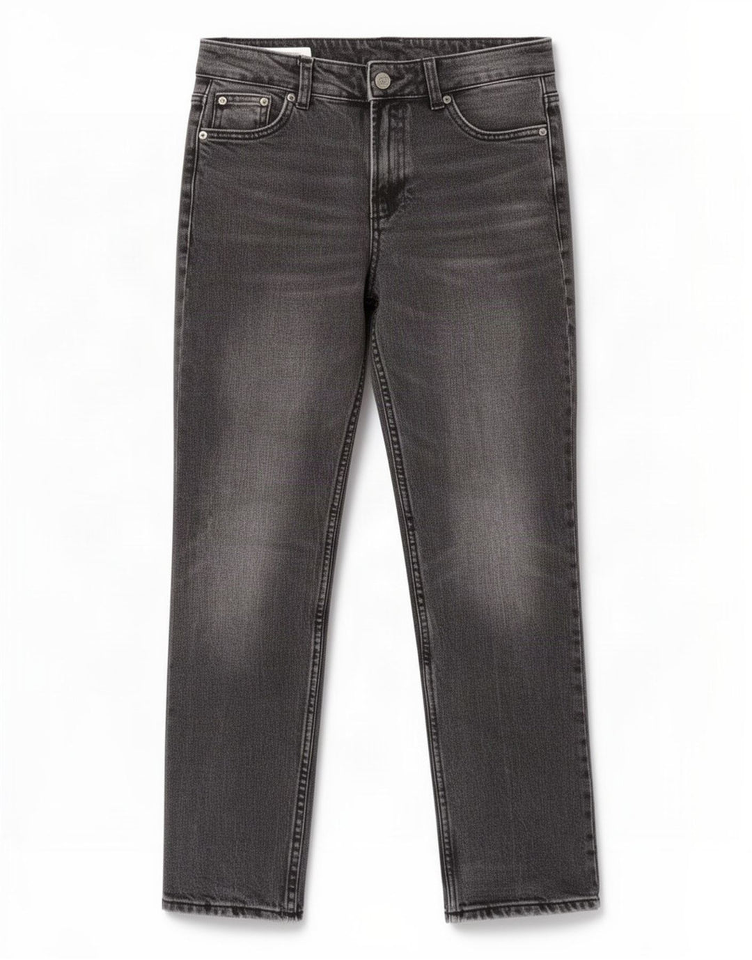 Zara Dame Straight Jeans EU 34 2XS W24 L28 Grå