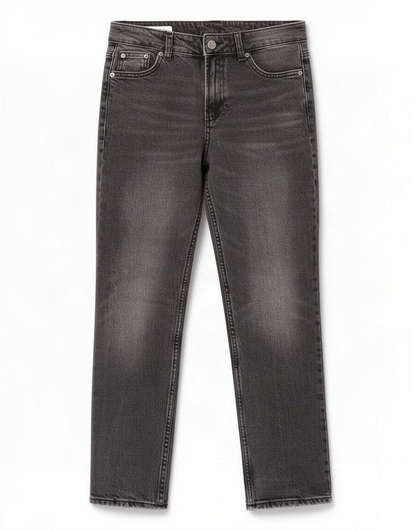 Zara Dame Straight Jeans EU 34 2XS W24 L28 Grå