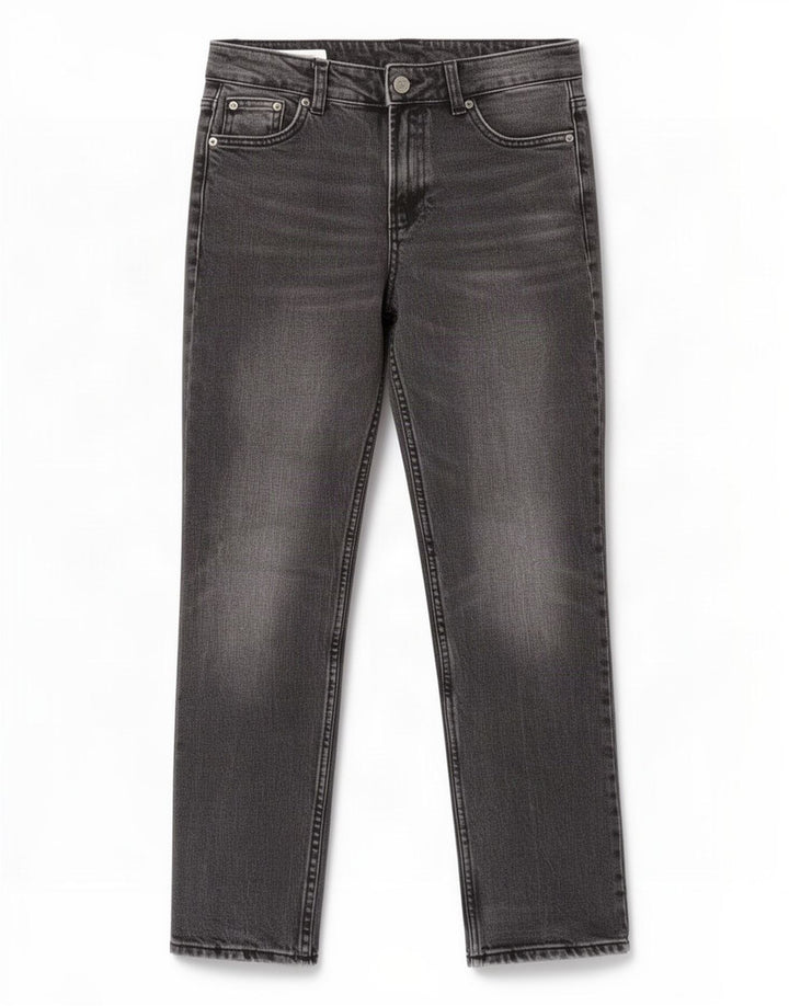 Zara Dame Straight Jeans EU 34 2XS W24 L28 Grå