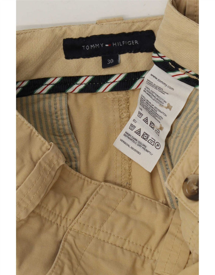Tommy Hilfiger Herre Cargo Shorts W30 Medium Khaki Bomuld