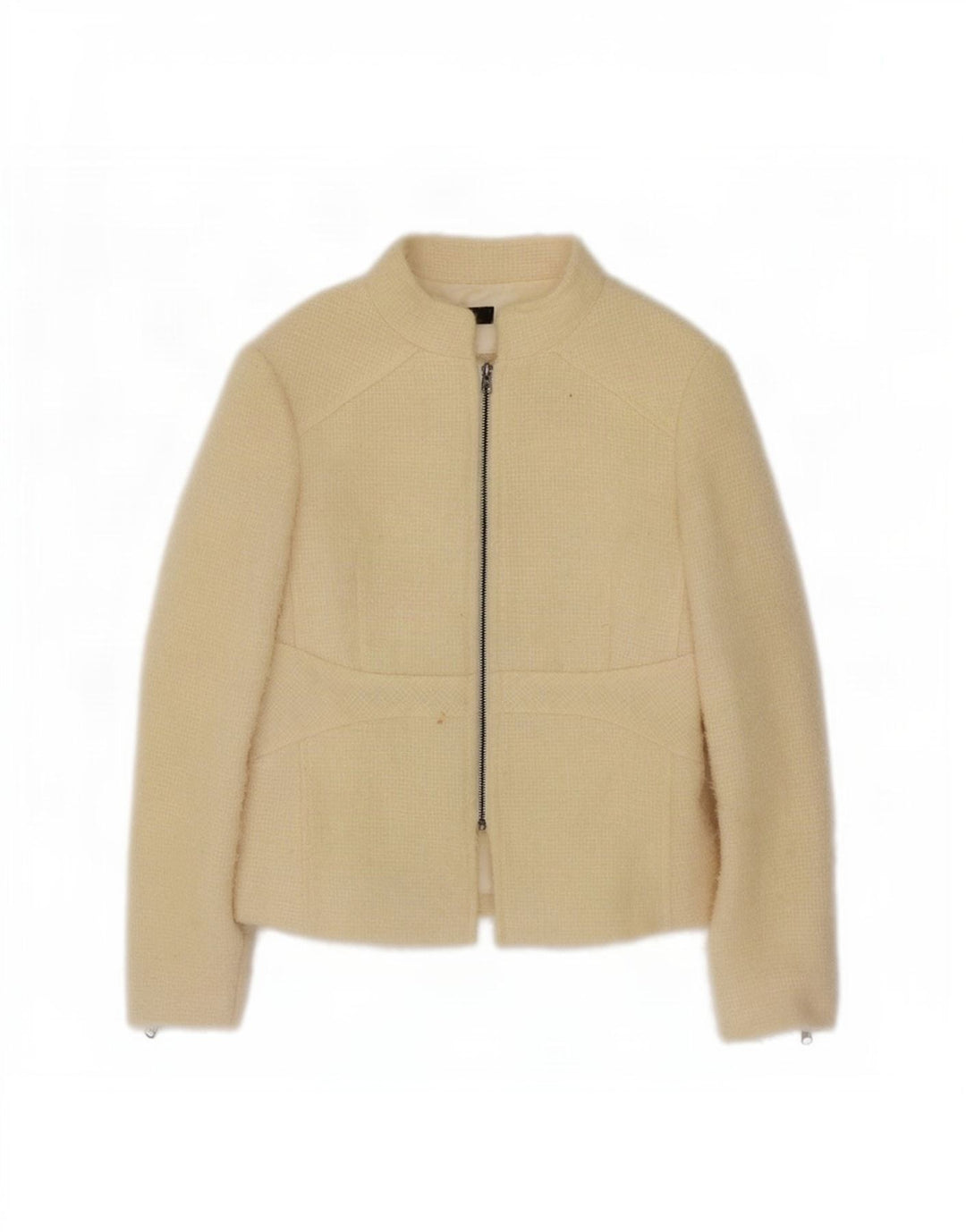 Zara Dame Blazer Jakke EU 40 Medium Off White Uld