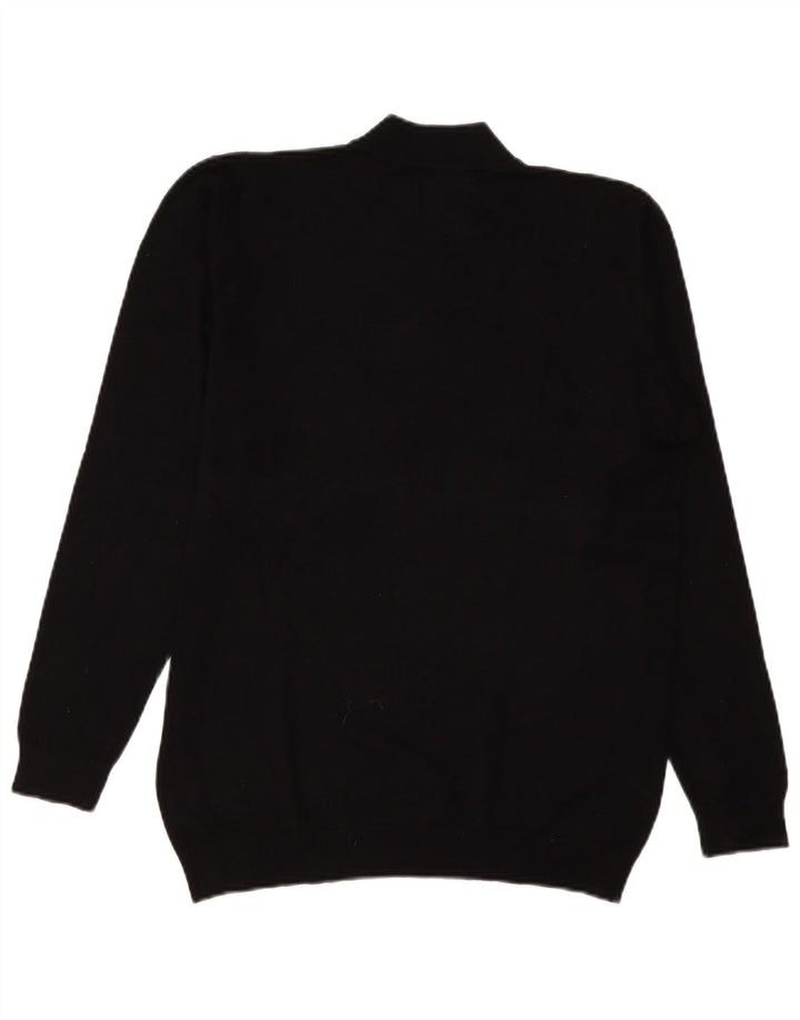 Zara Herre Turtle Neck Jumper Sweater Medium Sort Viscose