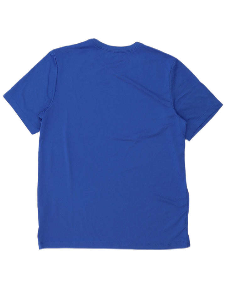 Nike Herre Dri Fit T-Shirt Top Stor Blå Polyester