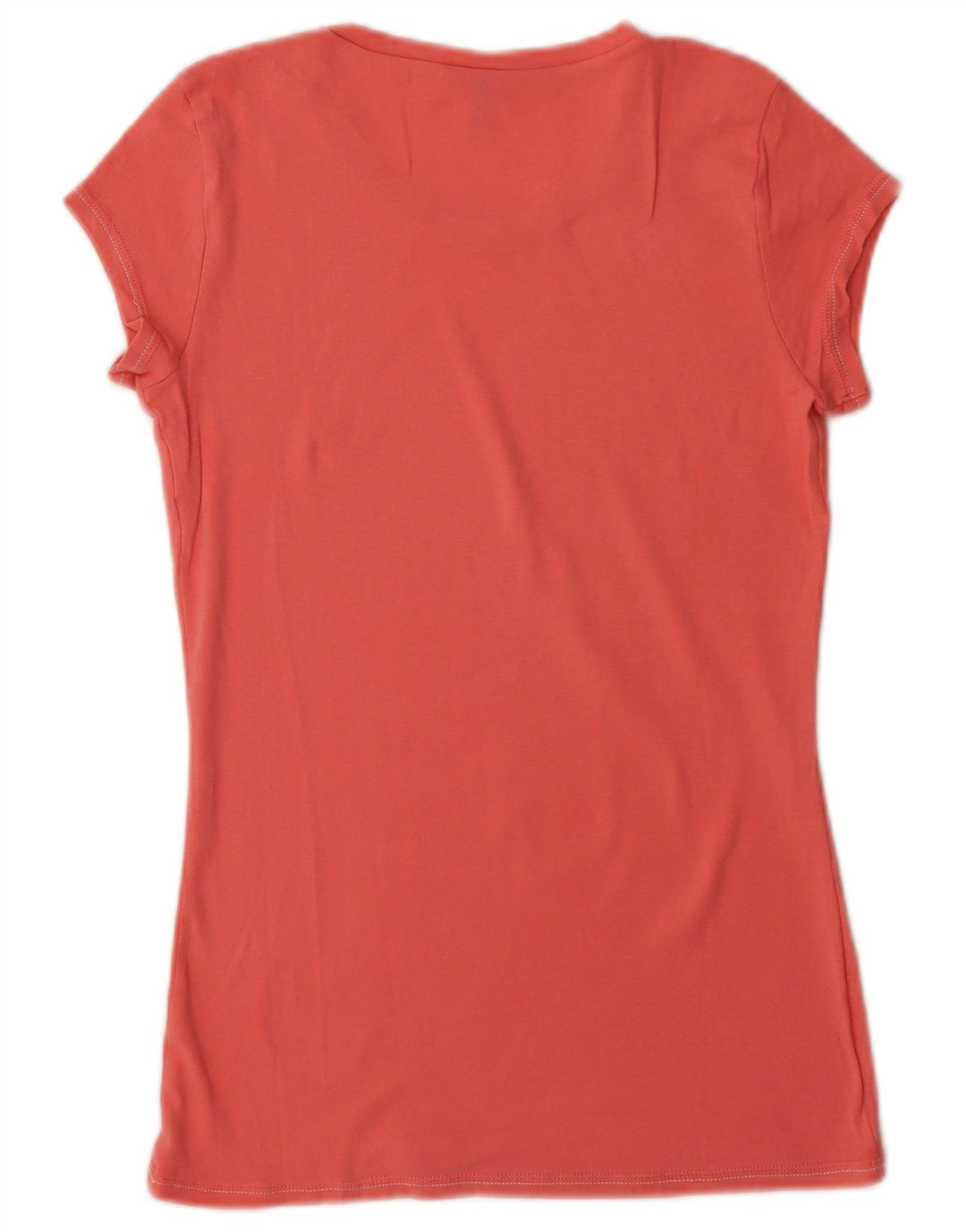 Benetton Dame T-Shirt Top UK 12 Medium Pink Bomuld