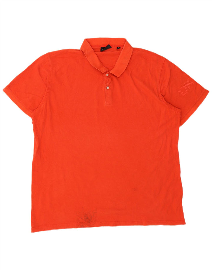 DKNY Herre grafisk poloshirt 2XL orange bomuld