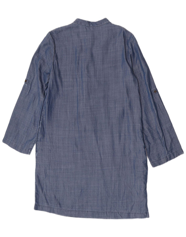 Tommy Bahama Dame Langærmet Tunika Kjole UK 14 Medium Blue Lyocell
