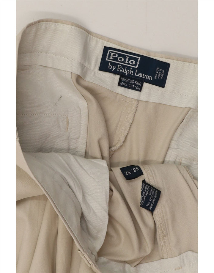 POLO RALPH LAUREN Herre Pegged Chino Bukser W38 L32 Beige Bomuld