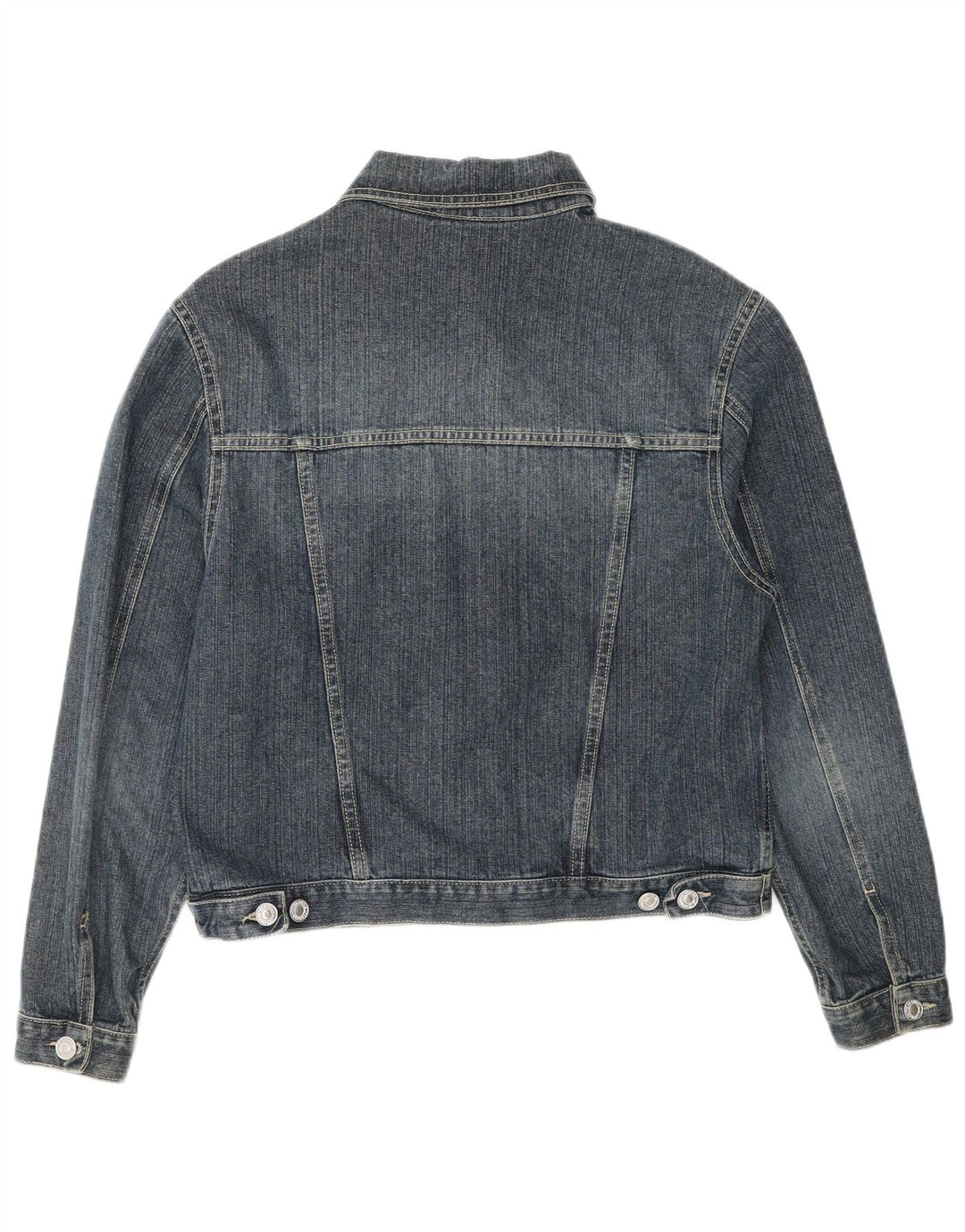 BENETTON Dame denimjakke UK 18 XL Blå Bomuld