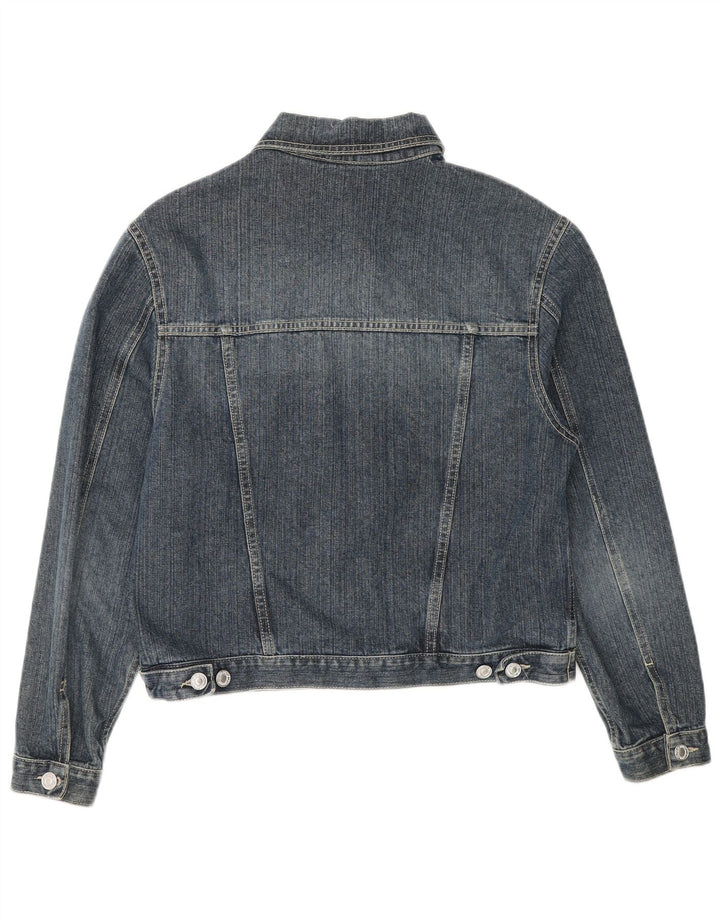 BENETTON Dame denimjakke UK 18 XL Blå Bomuld