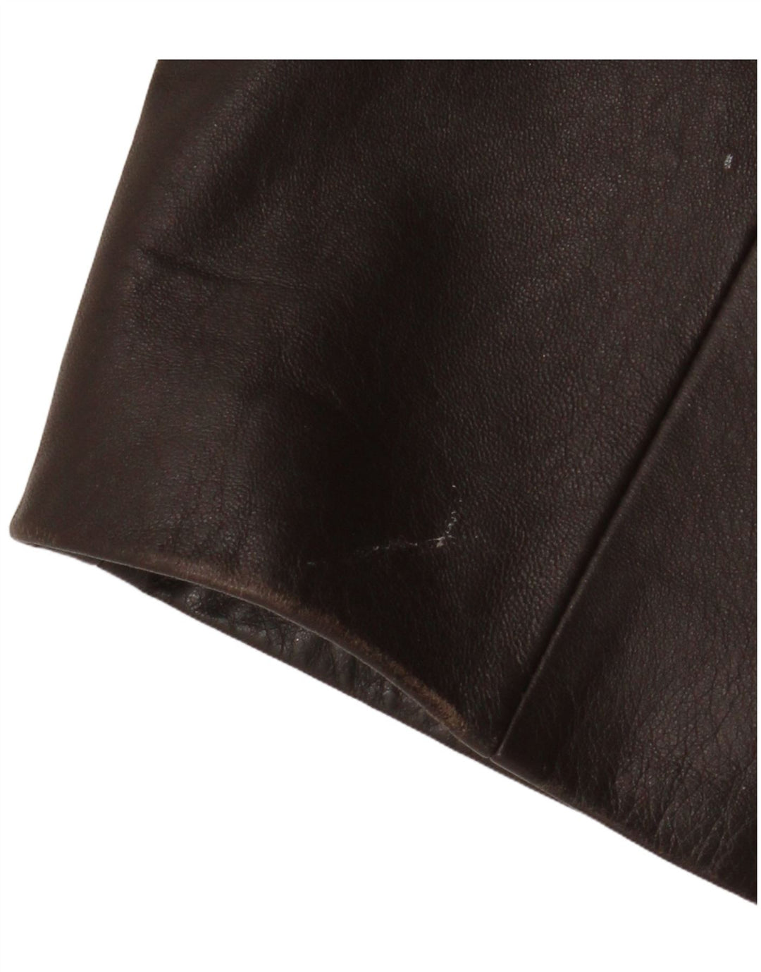 Vintage dame 3-knaps læder blazerjakke UK 18 XL brunt læder