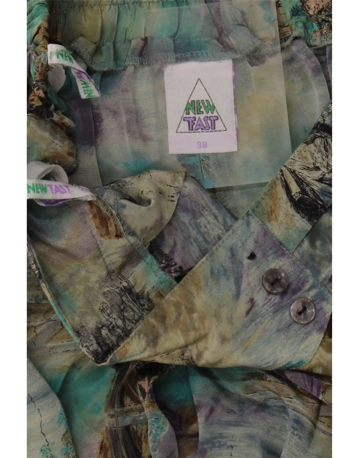 NY HURTIGT Plisseret nederdel til kvinder EU 38 Medium W30 Flerfarvet Colourblock