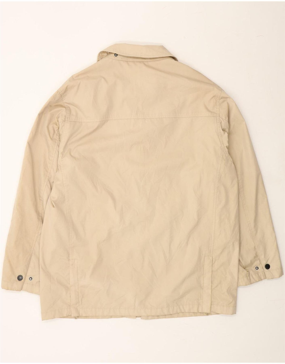WAMPUM Mens Windbreaker Jacket UK 40 Large Beige Polyester Vintage Wampum and Second-Hand Wampum from Messina Hembry 