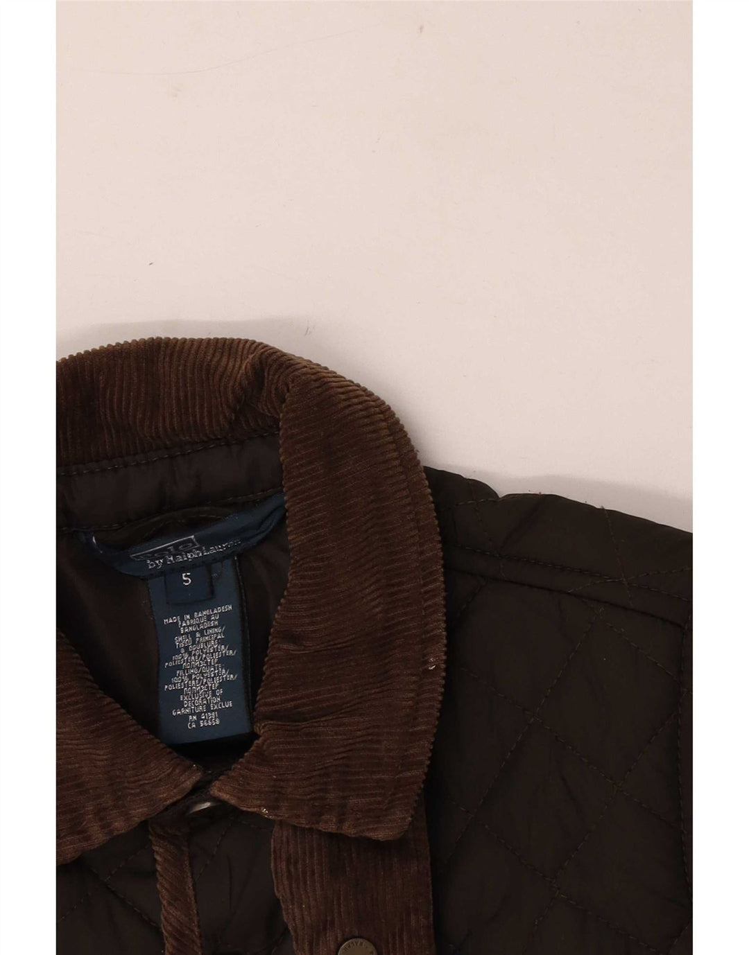 Polo Ralph Lauren Drenge quiltet jakke 4-5 år Khaki Polyester