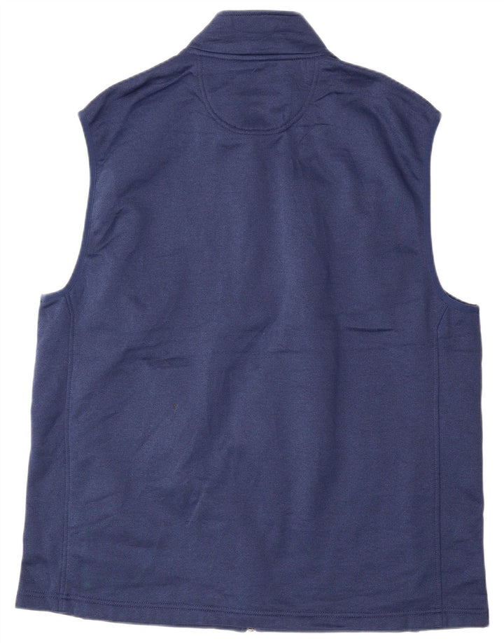 IZOD Træningsdragt uden ærmer til mænd, topjakke XL marineblå polyester