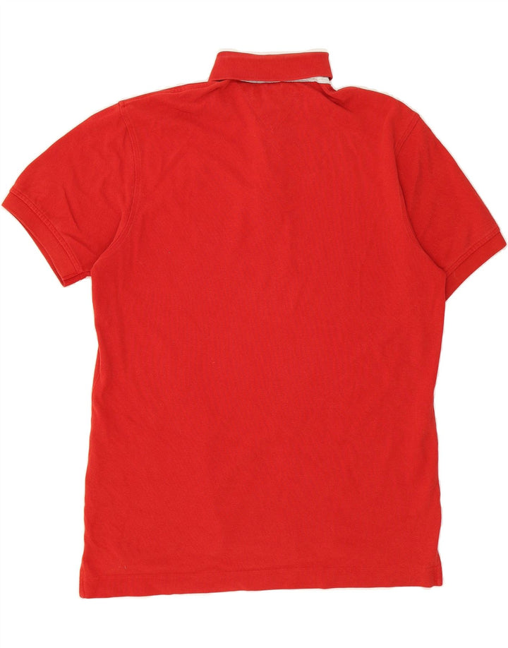 TOMMY HILFIGER Mens Polo Shirt Medium Red Cotton Vintage Tommy Hilfiger and Second-Hand Tommy Hilfiger from Messina Hembry 