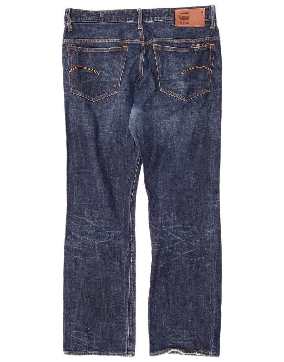 G-Star Herre 3301 Straight Jeans W36 L32 Blå Bomuld