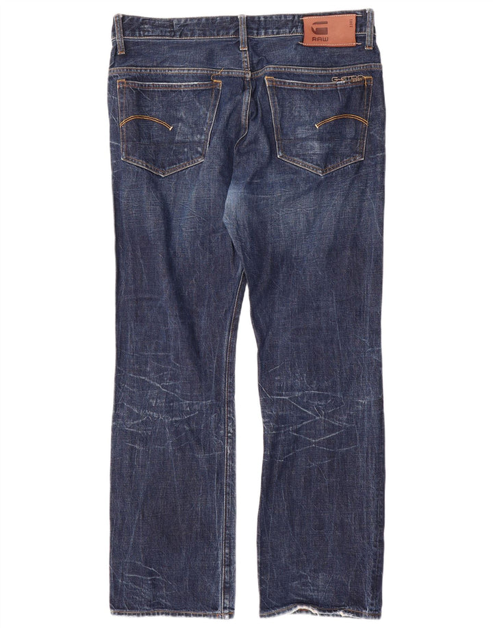 G-Star Herre 3301 Straight Jeans W36 L32 Blå Bomuld