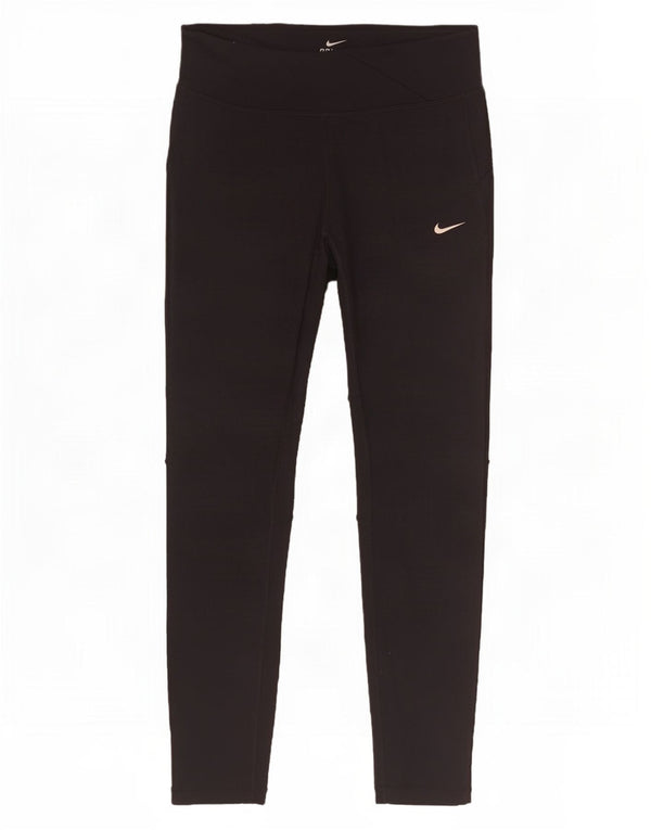 Nike Dame Dri Fit Leggings UK 10 Small Black
