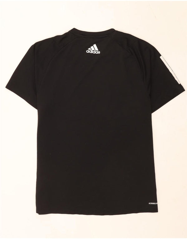 Adidas Herre Aeroready Grafisk T-Shirt Top Stor Sort Polyester