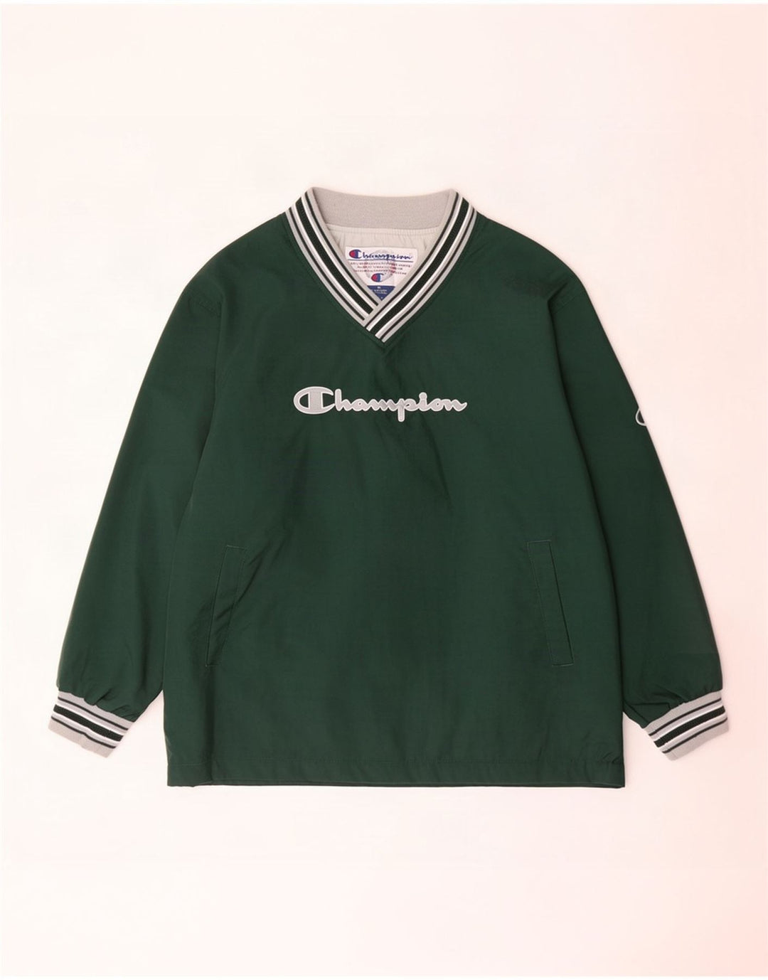 Champion Herre Grafisk Pullover Træningsdragt Topjakke XL Grøn Colourblock