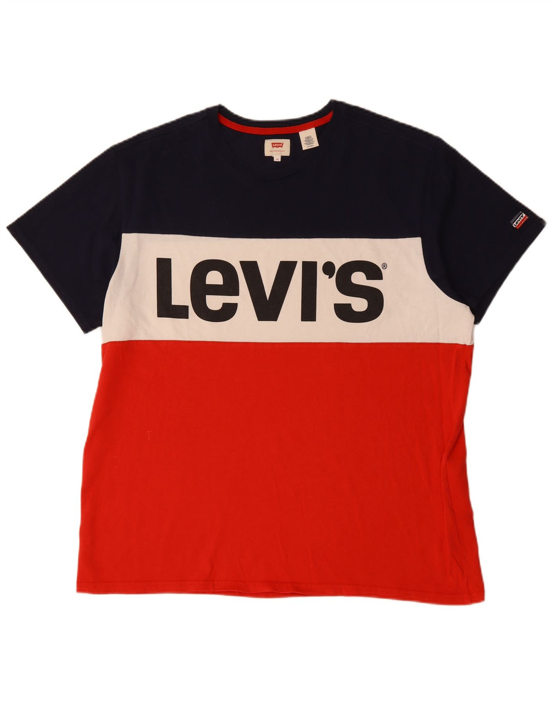 LEVI'S Herre grafisk T-shirt Top XL Flerfarvet Colourblock Bomuld