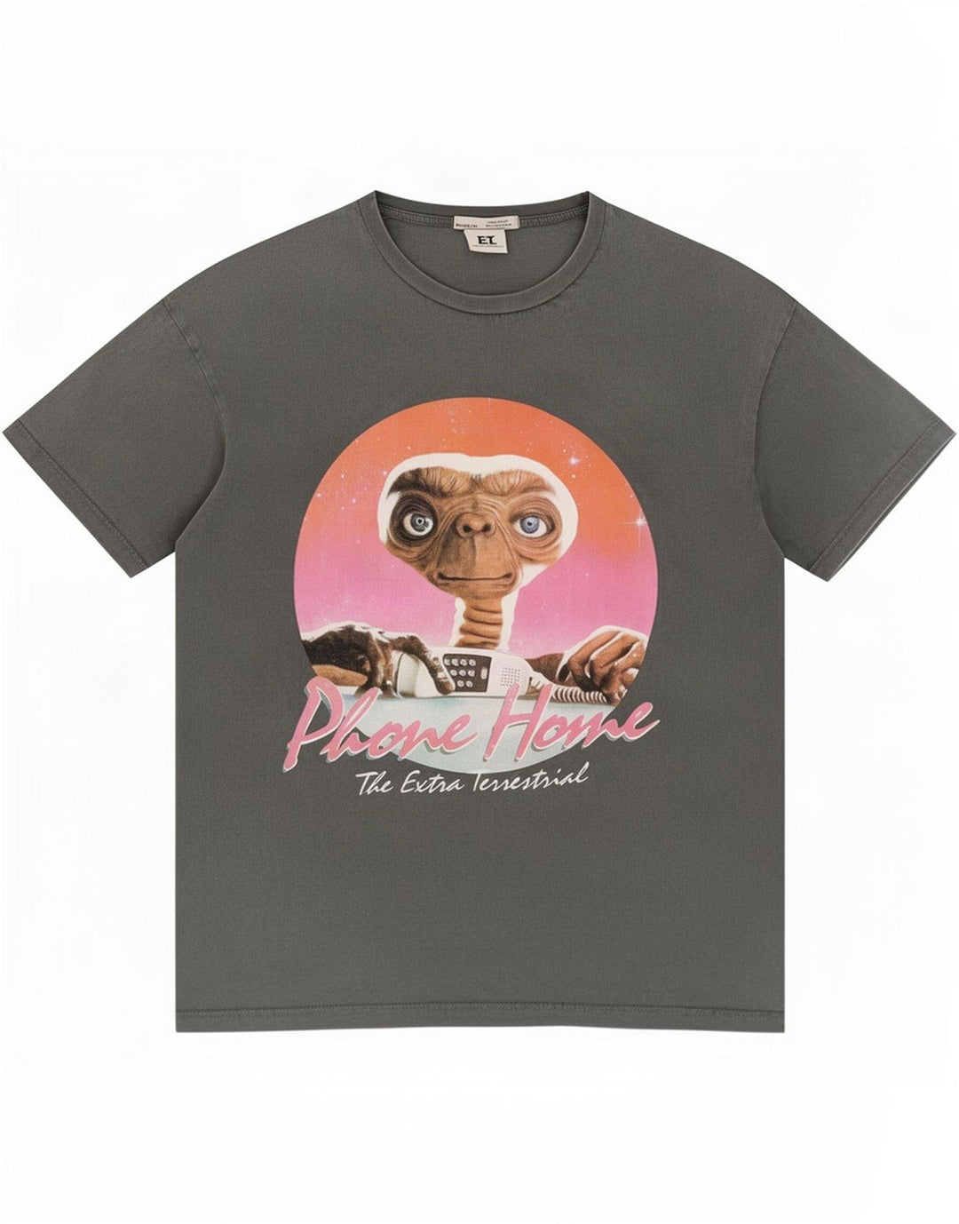 Pull & Bear Herre grafisk T-shirt top lille grå bomuld