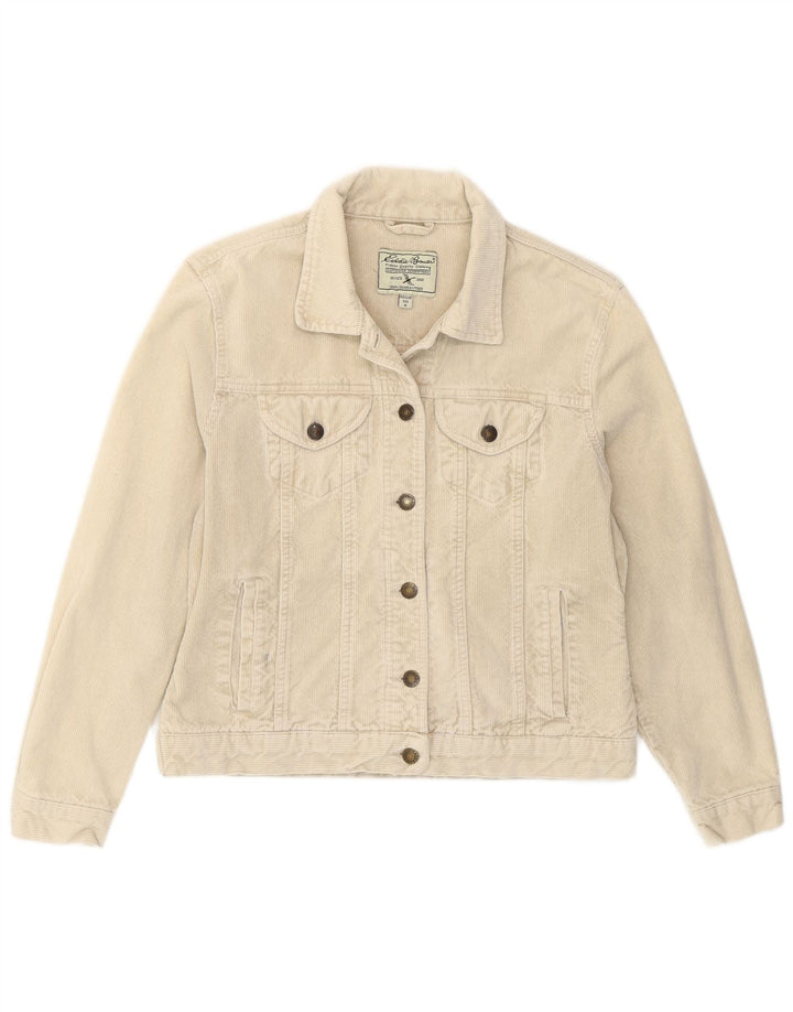 Eddie Bauer Dame fløjlsjakke UK 12 Medium Beige Bomuld