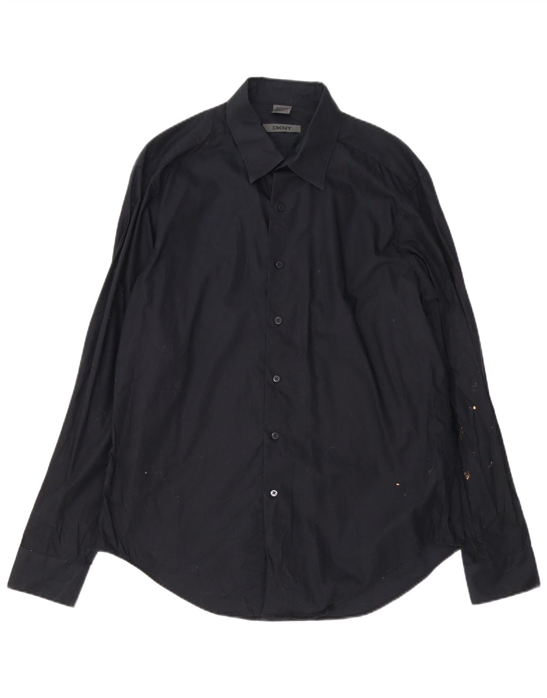 Dkny Herre Stretch Slim Fit Skjorte Str. 16 1/2 Stor Sort Bomuld