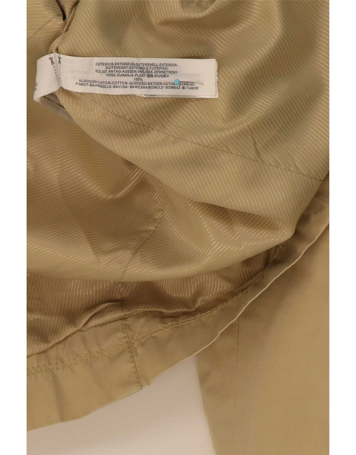 Massimo Dutti Dame Trench Coat UK 14 Stor Beige Bomuld