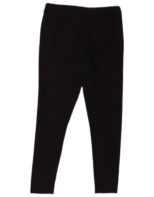 Topshop Womens Crop Leggings UK 16 Large Black Viscose
