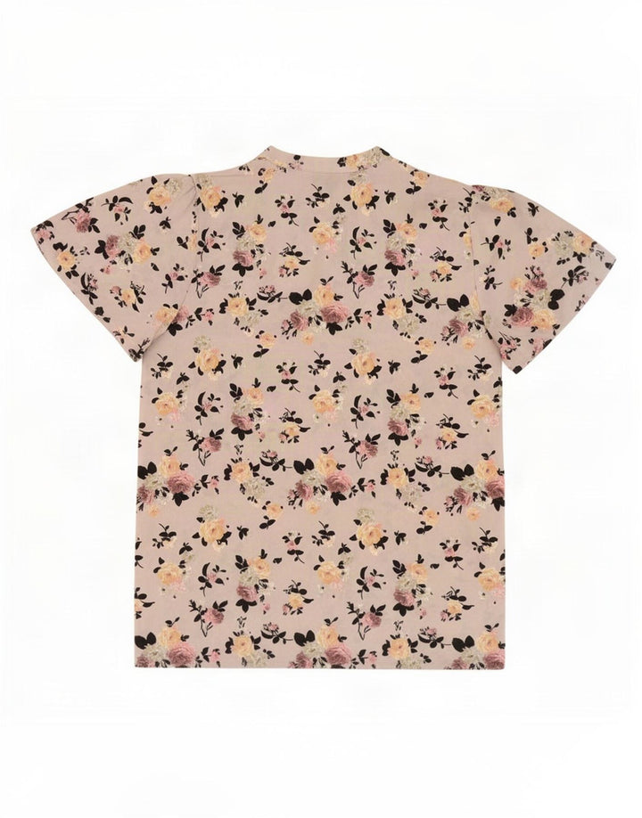 Oasis Damebluse Top UK 8 Small Grey Floral Polyester