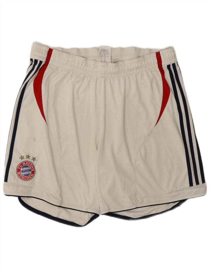 ADIDAS Herre FC Bayern Munchen Sportsshorts UK 42 Large White Colourblock