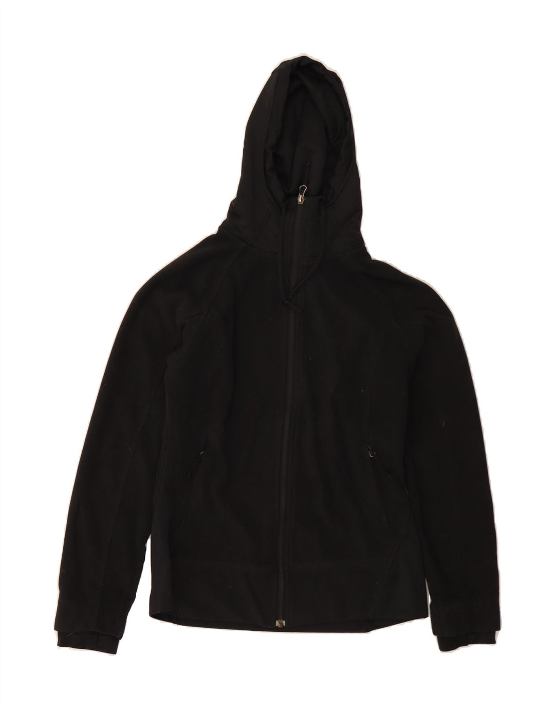 COLUMBIA Womens Hooded Fleece Jacket UK 10 Small Black Polyester Vintage Columbia and Second-Hand Columbia from Messina Hembry 