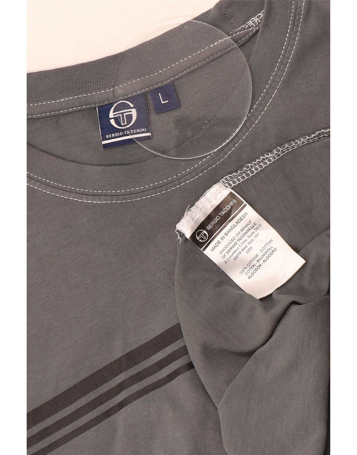 Sergio Tacchini Dame T-Shirt Top UK 14 Stor Grå