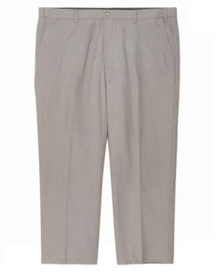 Marks & Spencer Herre Regular Casual Bukser W40 L29 Grå Polyester