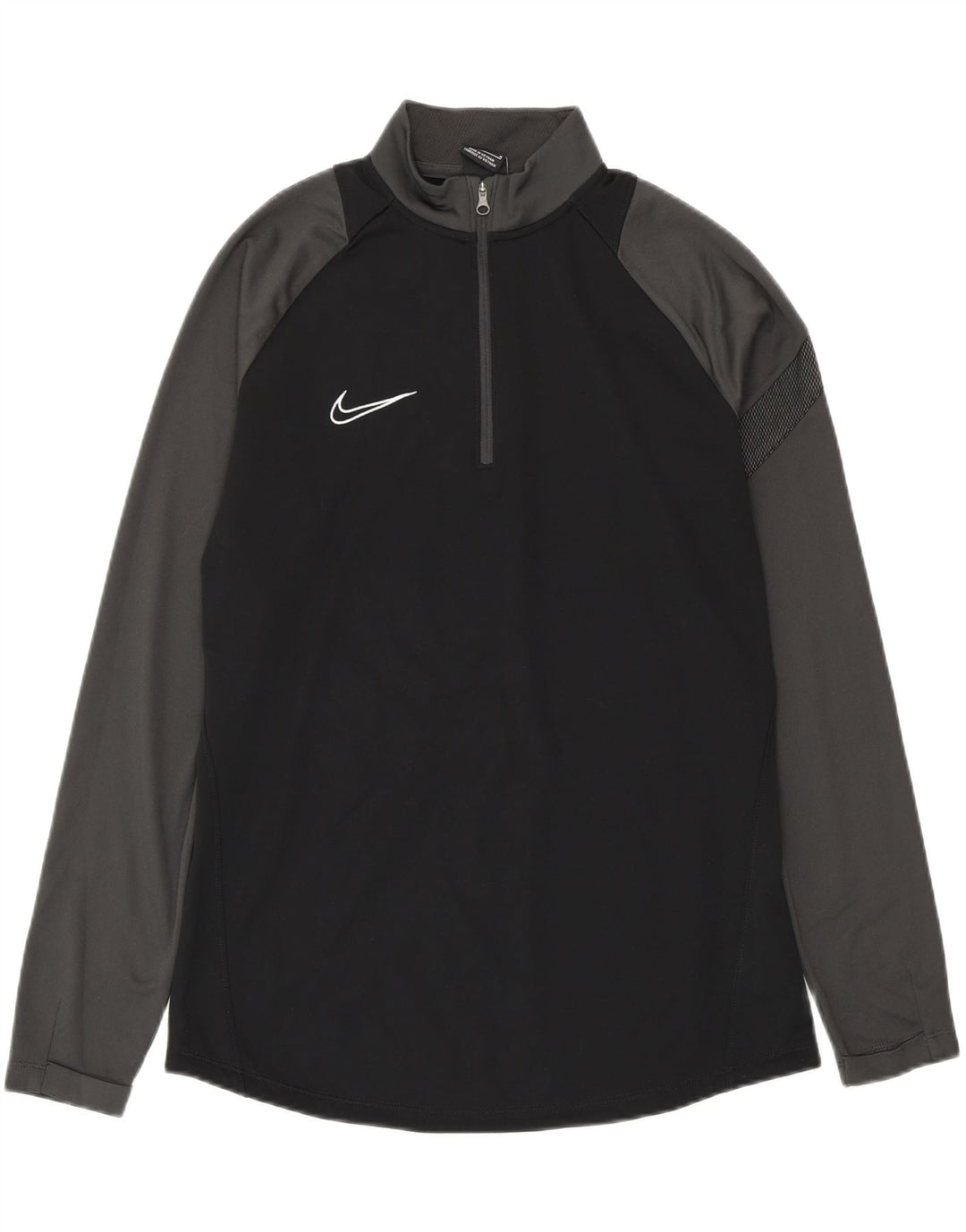 NIKE Herre Dri Fit Pullover med lynlås-hals Træningsdragt Top Medium Sort Colourblock