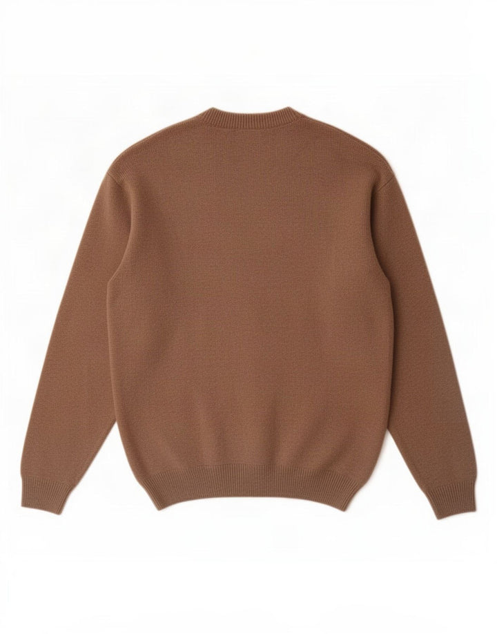 Marlboro Classics Herre V-hals sweater Medium Brun Uld