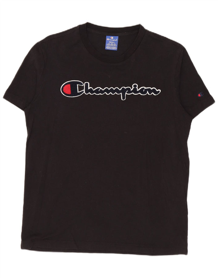 Champion Herre grafisk T-shirt top lille sort bomuld